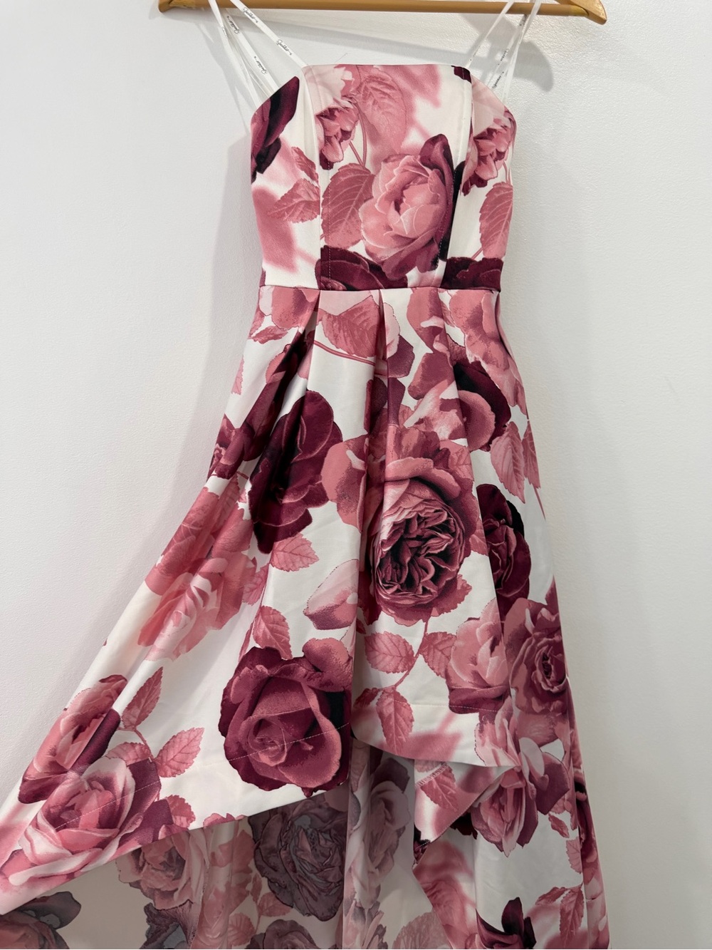 Speechless Floral High-Low Pink Rose Strapless Dress 0 - Picture 2 of 11